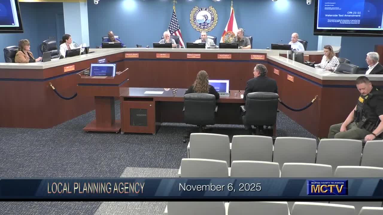 Martin County LPA recommends denial of Waterside comprehensive plan amendments