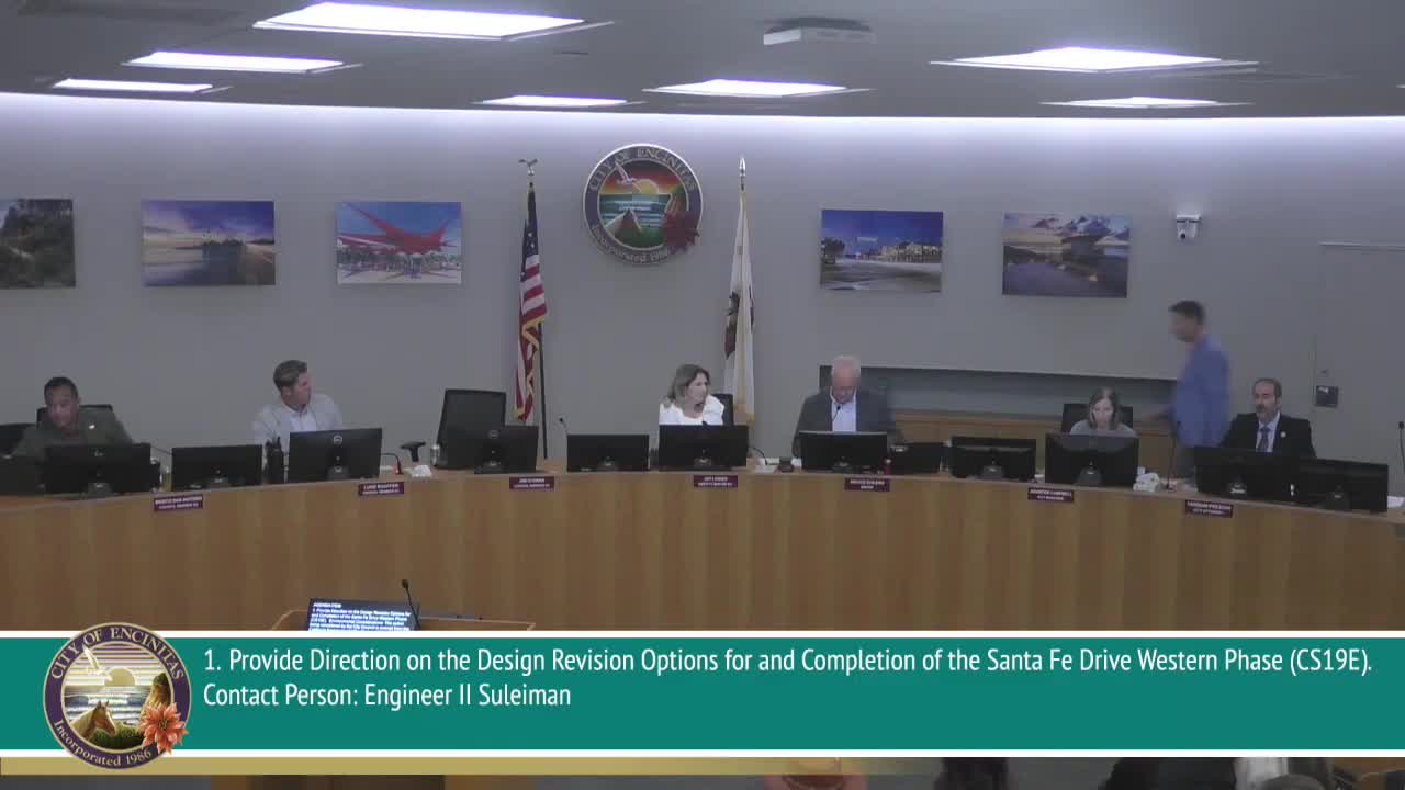 Encinitas council directs staff to pursue Option B for Santa Fe Drive west after hours of debate