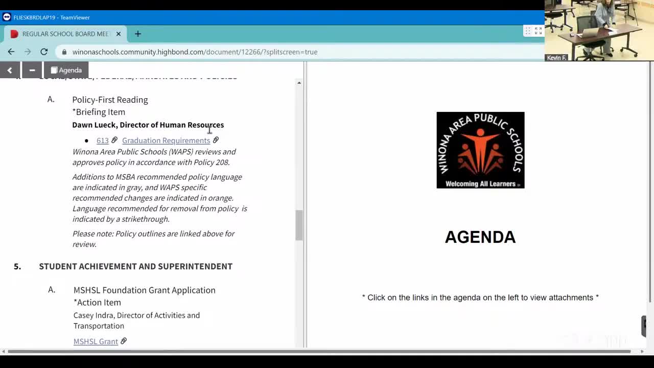 Winona board holds first reading on graduation-credit change, adds required personal-finance offering