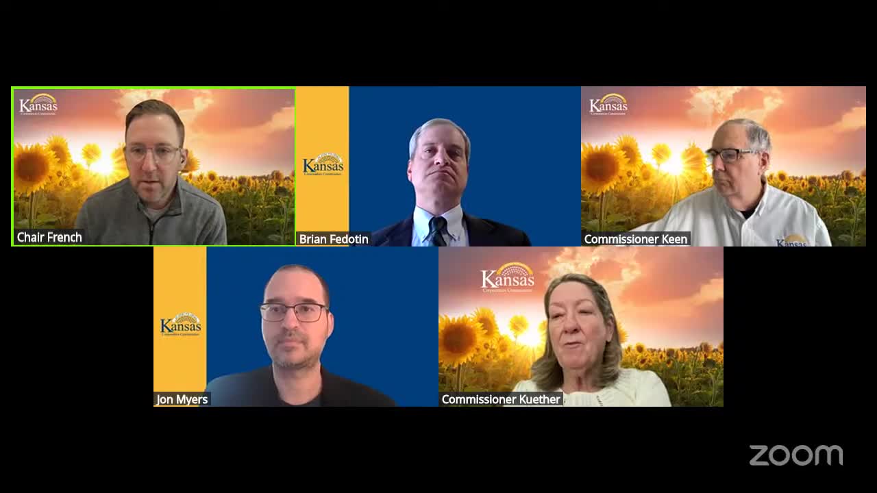 Kansas Corporation Commission: votes at a glance — consent agenda, Emerson order, Evergy settlement