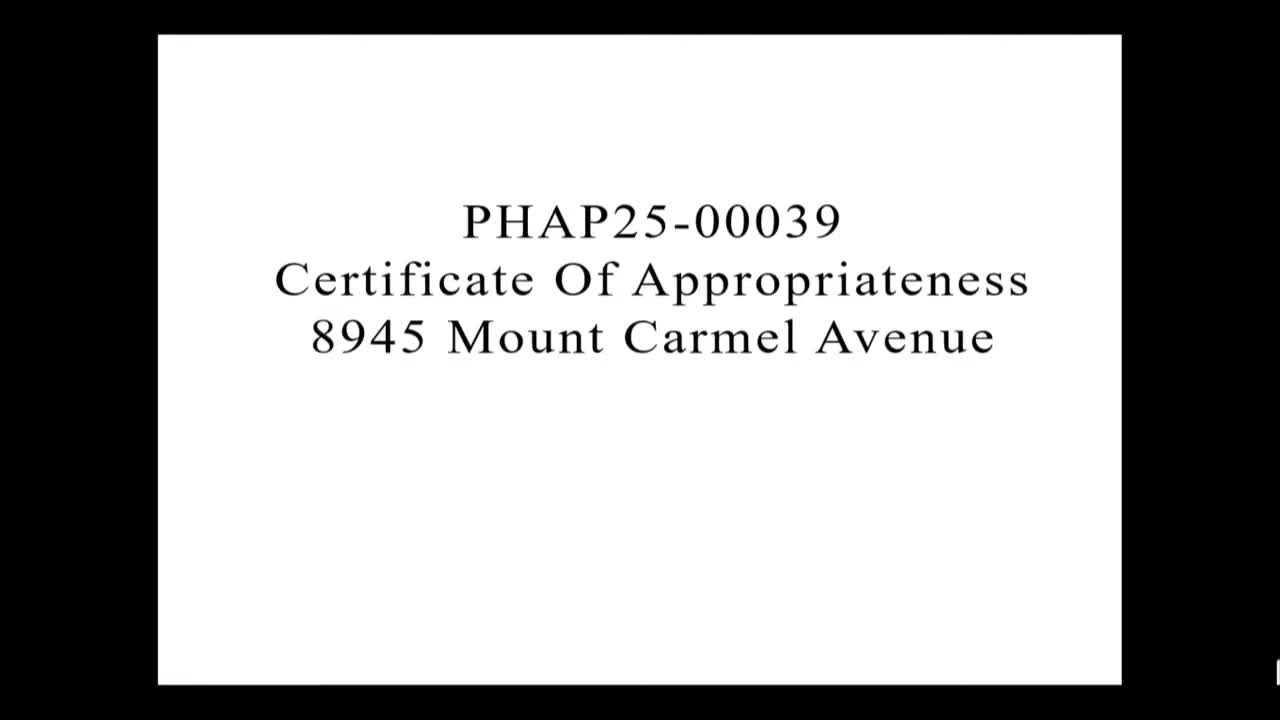 Historic commission approves addition at 945 Mount Carmel with required landscape plan