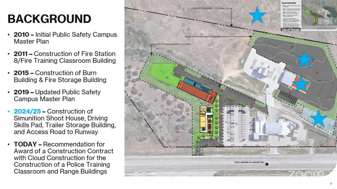 Temple awards $14.11 million contract for police training classroom and indoor range