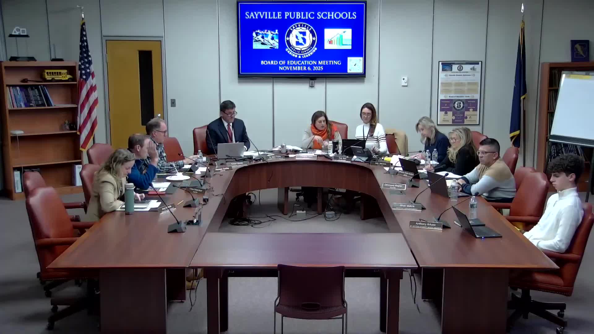 Sayville board approves library surplus, accepts $1,137 donation and notes food-services retirement