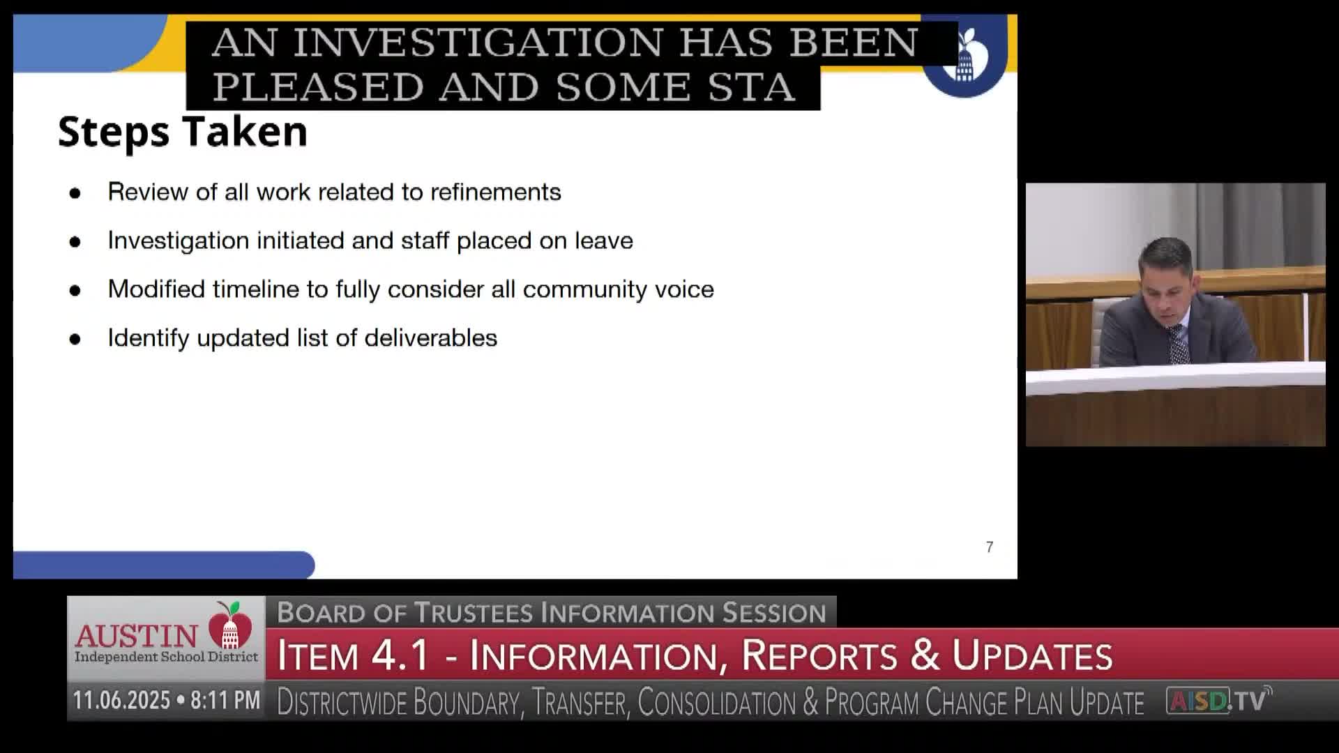 Austin ISD pauses boundary refinements after integrity concerns; superintendent says investigation underway