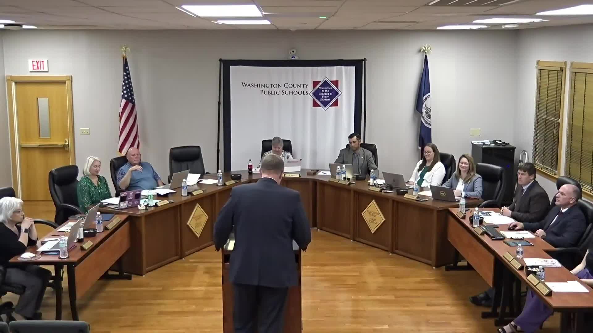 Washington County board recognizes teacher of the year, a lifesaving staff action and long-serving custodial work