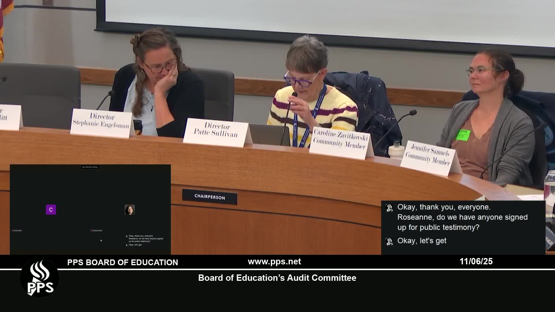 Audit committee: bond auditors will present to full board; BAC charter update to reflect 2025 bond obligations