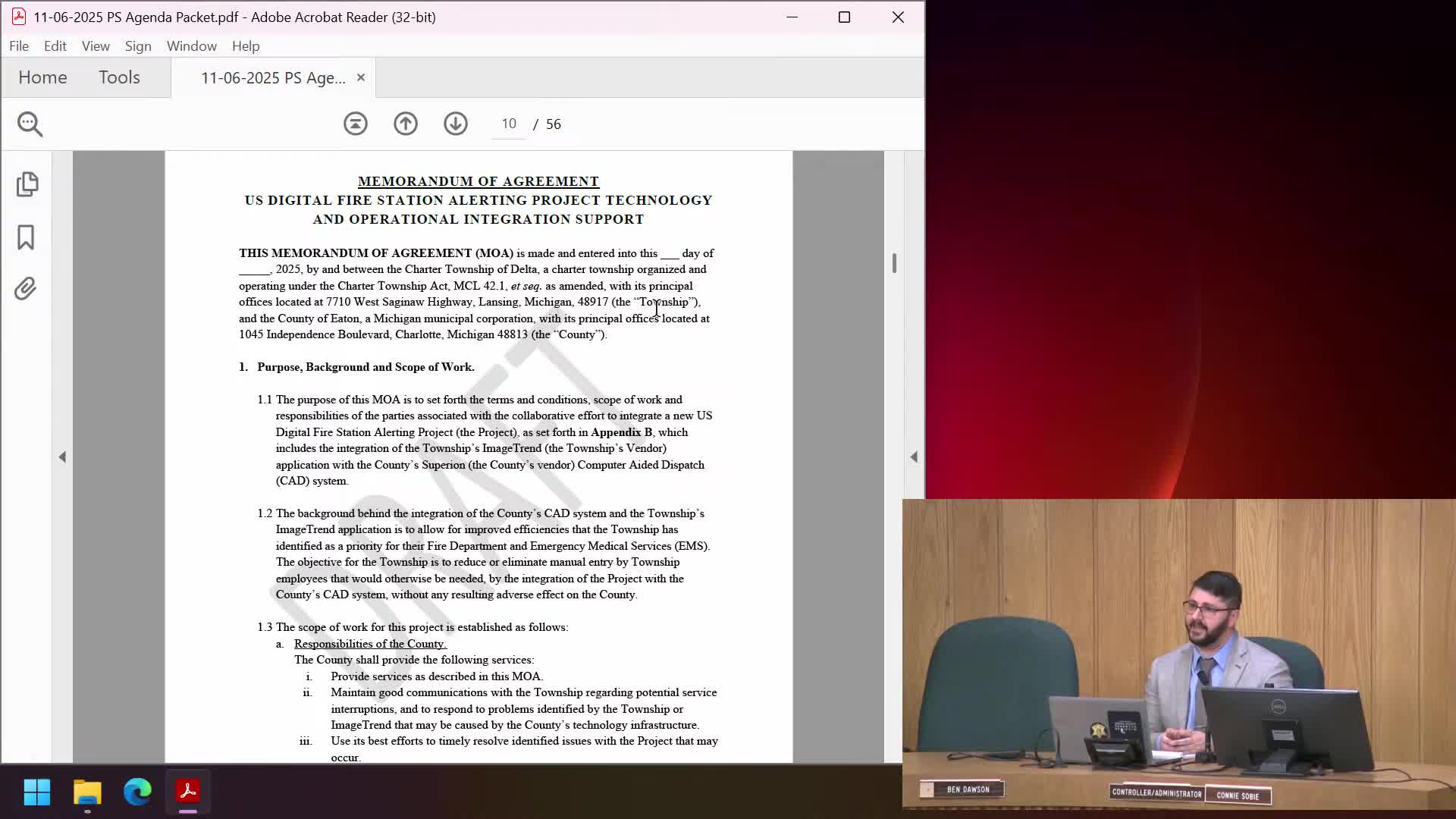 Committee advances Delta Township alert-system service agreement to Ways & Means