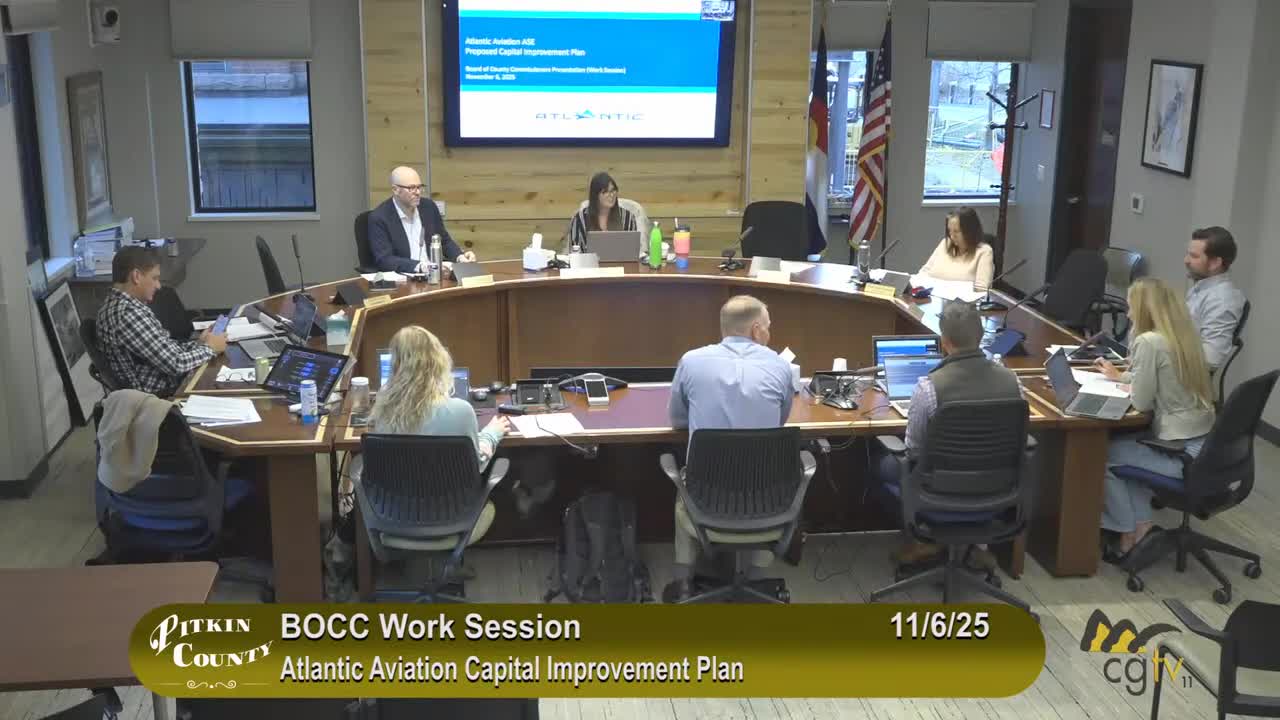 Atlantic Aviation presents FBO capital plan with sound wall, geothermal snowmelt and new fuel farm; board to review location/extent and planning steps