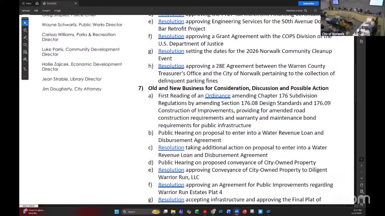 Norwalk council tables subdivision ordinance after developers warn of costs, bonding concerns