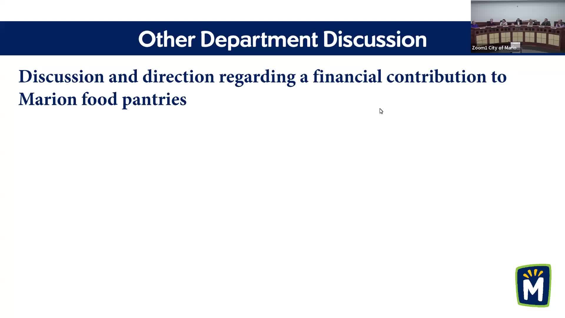 Marion council weighs financial support for food pantries as demand spikes; staff to return with options