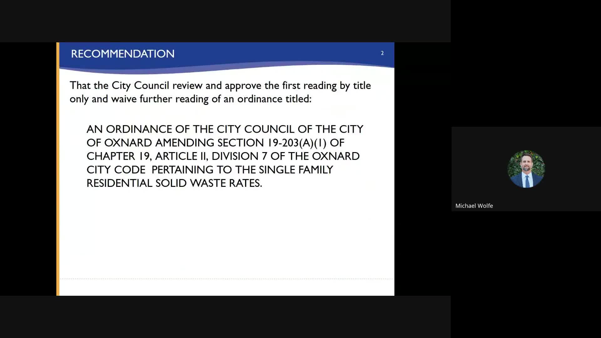 Oxnard staff seeks first reading to remove infrastructure fee from single-family waste rates after Redlands ruling