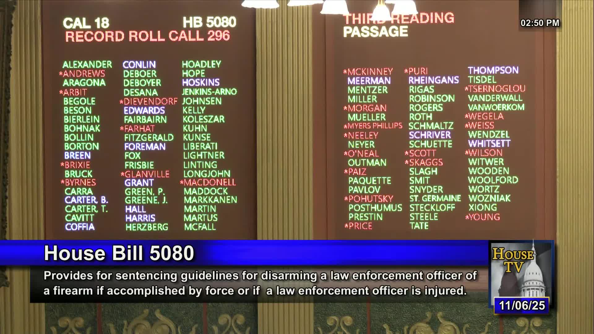 House passes four bills on third reading; roll-call votes recorded and immediate effect ordered