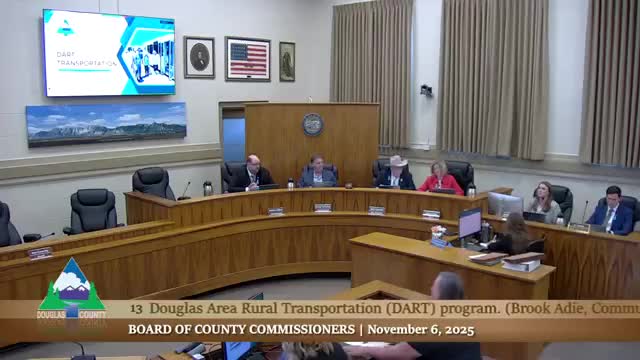 Douglas County commissioners hear DART ridership and funding details; staff seek expansion of fixed routes