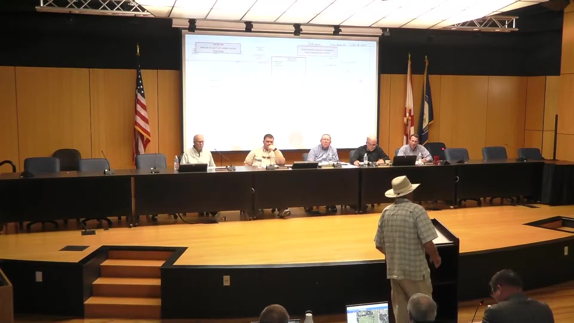 Commission denies Lillian Acres flag-width variance; applicants withdraw subdivision