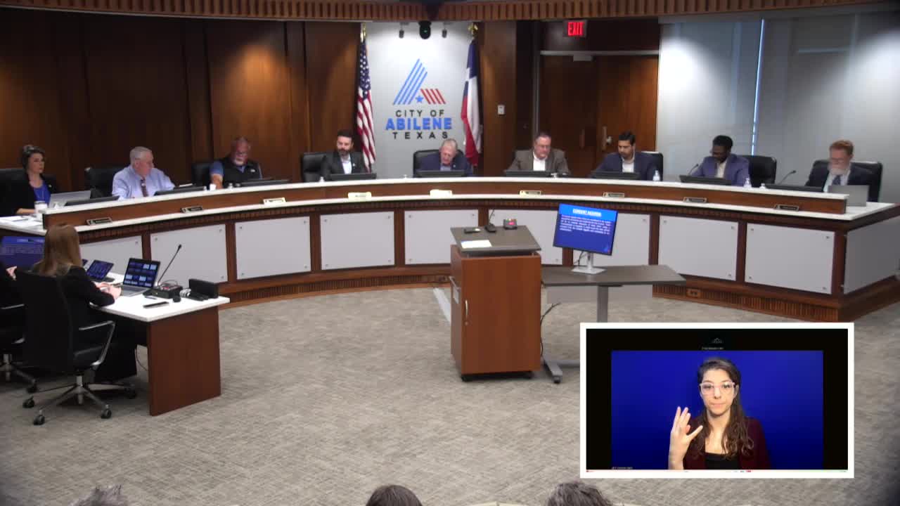 Votes at a glance: Abilene City Council approves consent items, permits, zoning and financing measures
