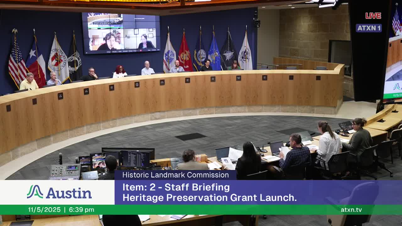 City launches Heritage Preservation Grant funded by hotel occupancy tax; applications due in December