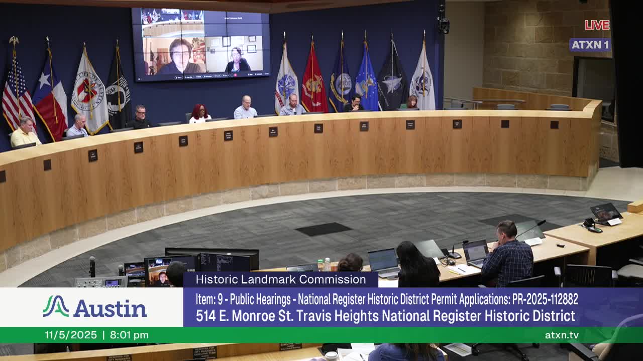 Commission releases demolition application for 1938 Wooldridge Drive house pending documentation and provides design comments