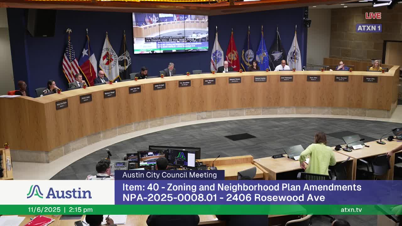 Neighbors press council to limit zoning change near Rosewood Elementary; council advances related map items on second reading