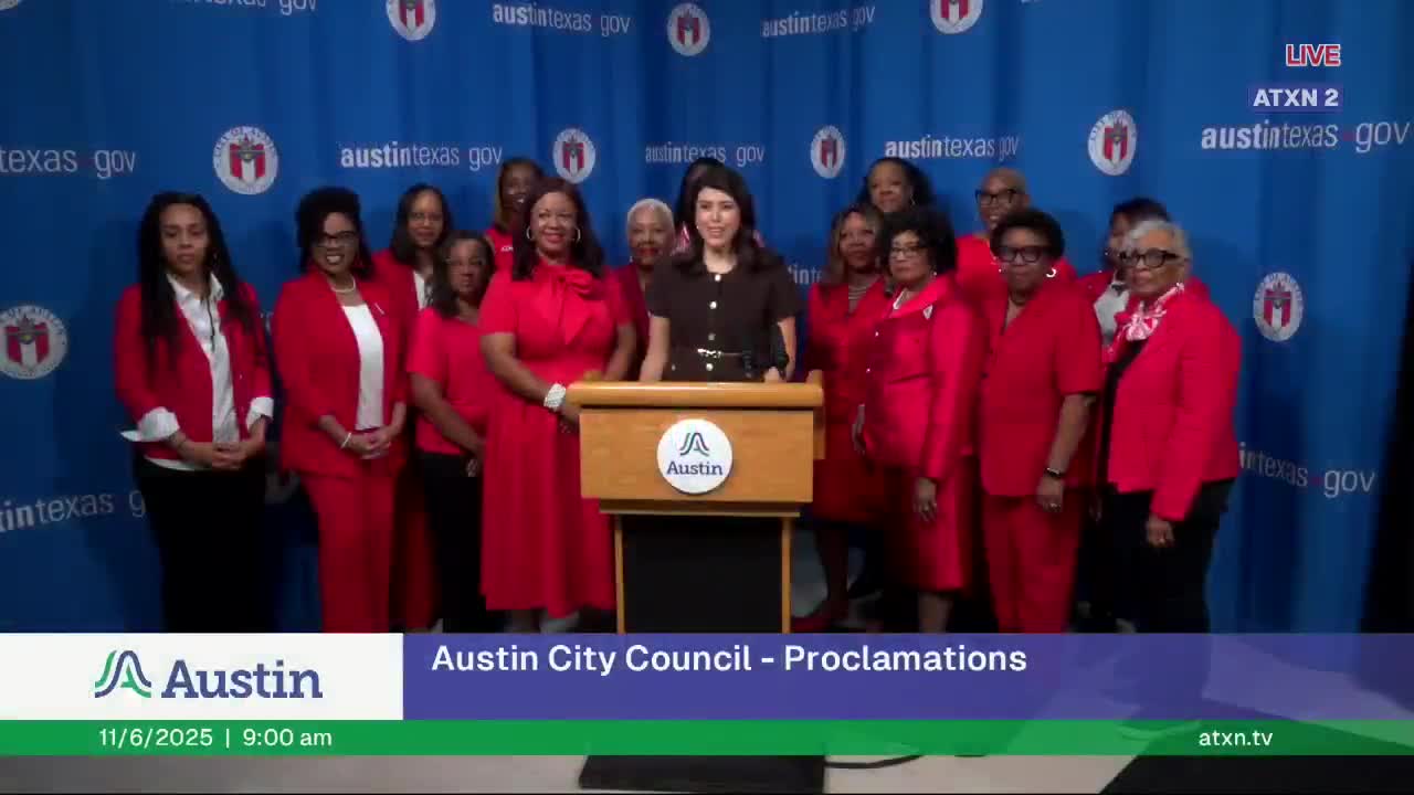 Austin honors Austin Alumna Chapter of Delta Sigma Theta with proclamation
