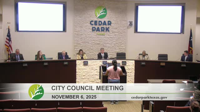 Cedar Park resident asks council to clarify right‑of‑way rules after code enforcement cites drainage ditch