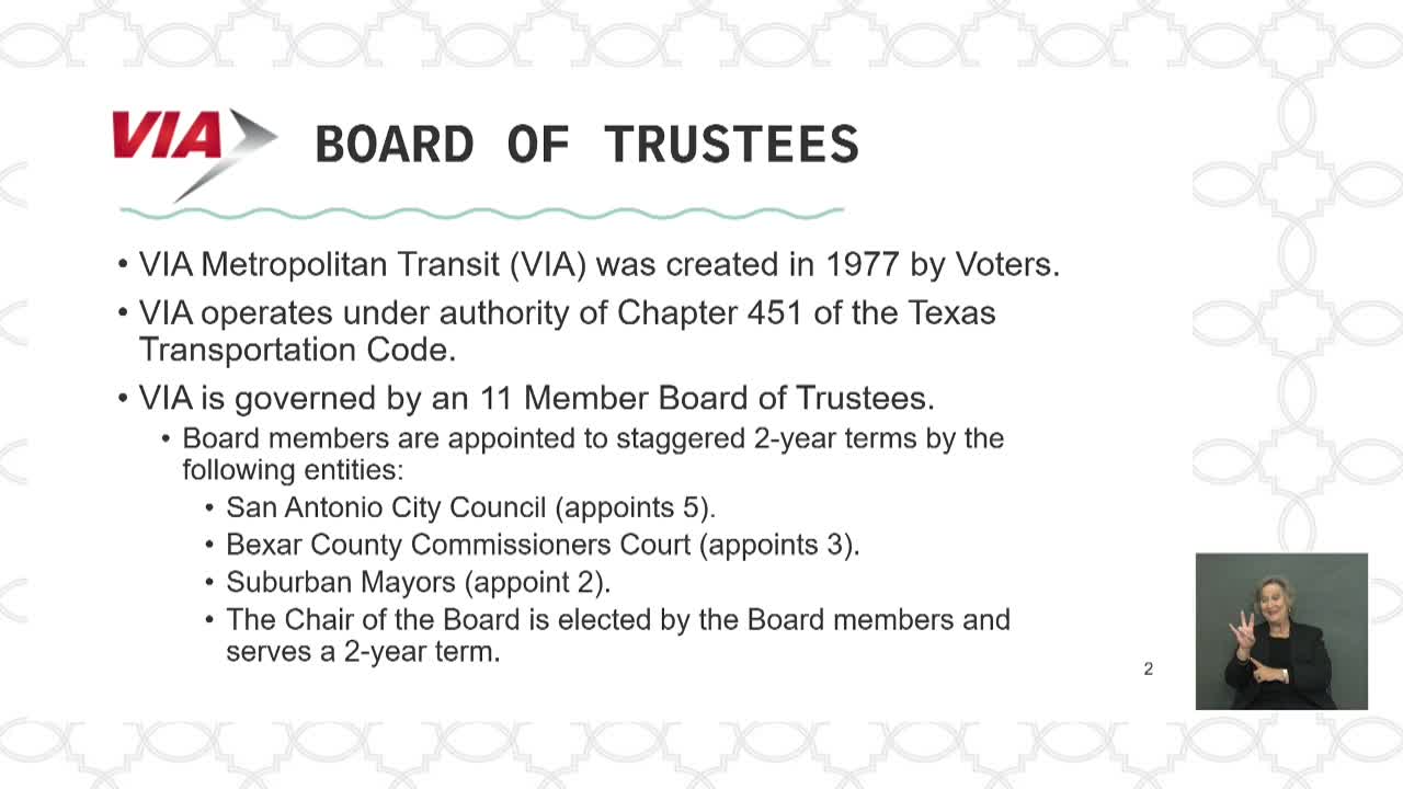 San Antonio council appoints three members to VIA Metropolitan Transit board