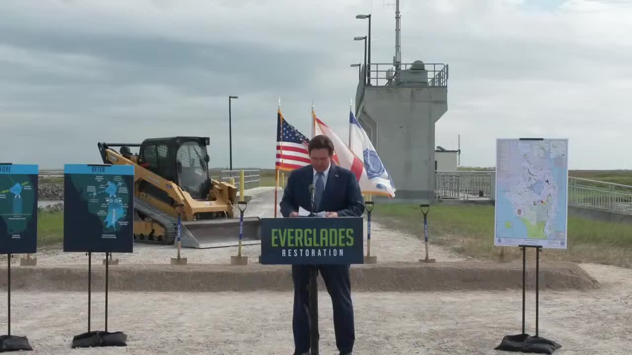 Gov. Ron DeSantis, state officials break ground on EAA inflow pump station to speed Everglades restoration