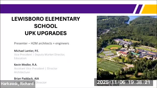 Board signals support for Concept 3 to remodel Lewisboro Elementary for UPK; H2M to begin pre‑bond work