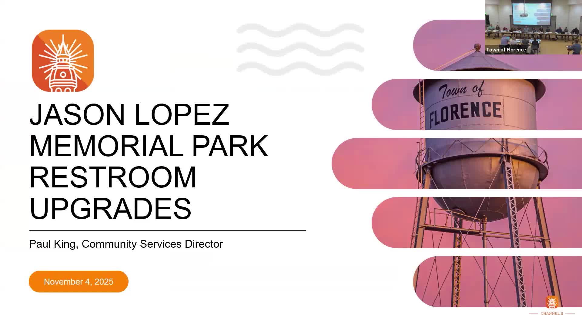 Florence completes Jason Lopez Moreno Park restroom renovation after vandalism; police report suspect warrant outstanding