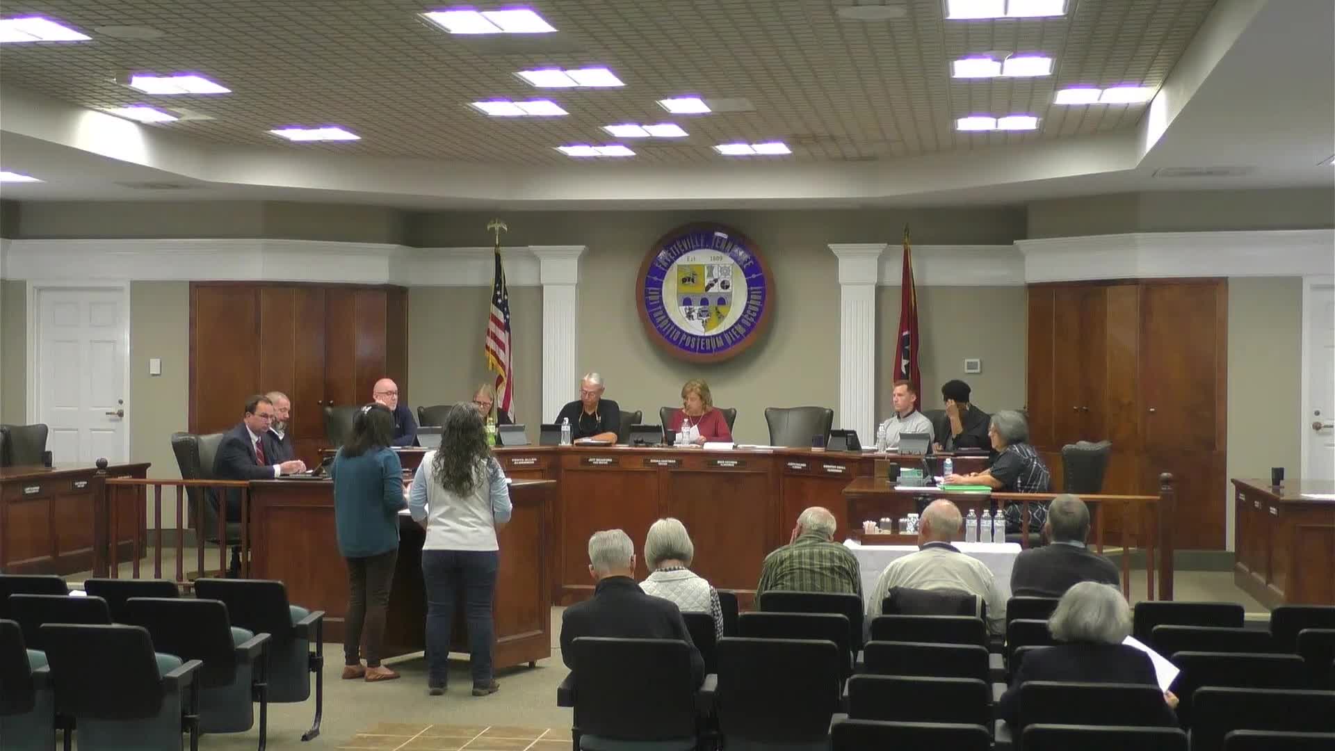 Board schedules public hearings on two rezoning requests including proposal for funeral‑home crematory