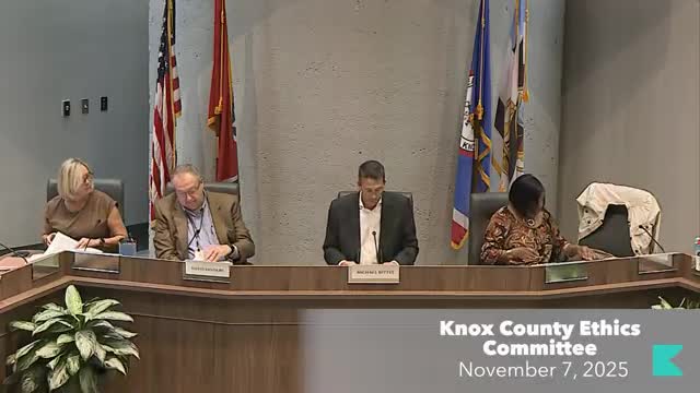 Knox County ethics subcommittee reviews redlined code; no changes adopted