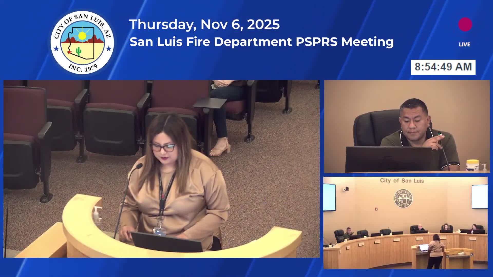San Luis retirement board approves IME and continues accidental disability application for Jesus Campas Burola