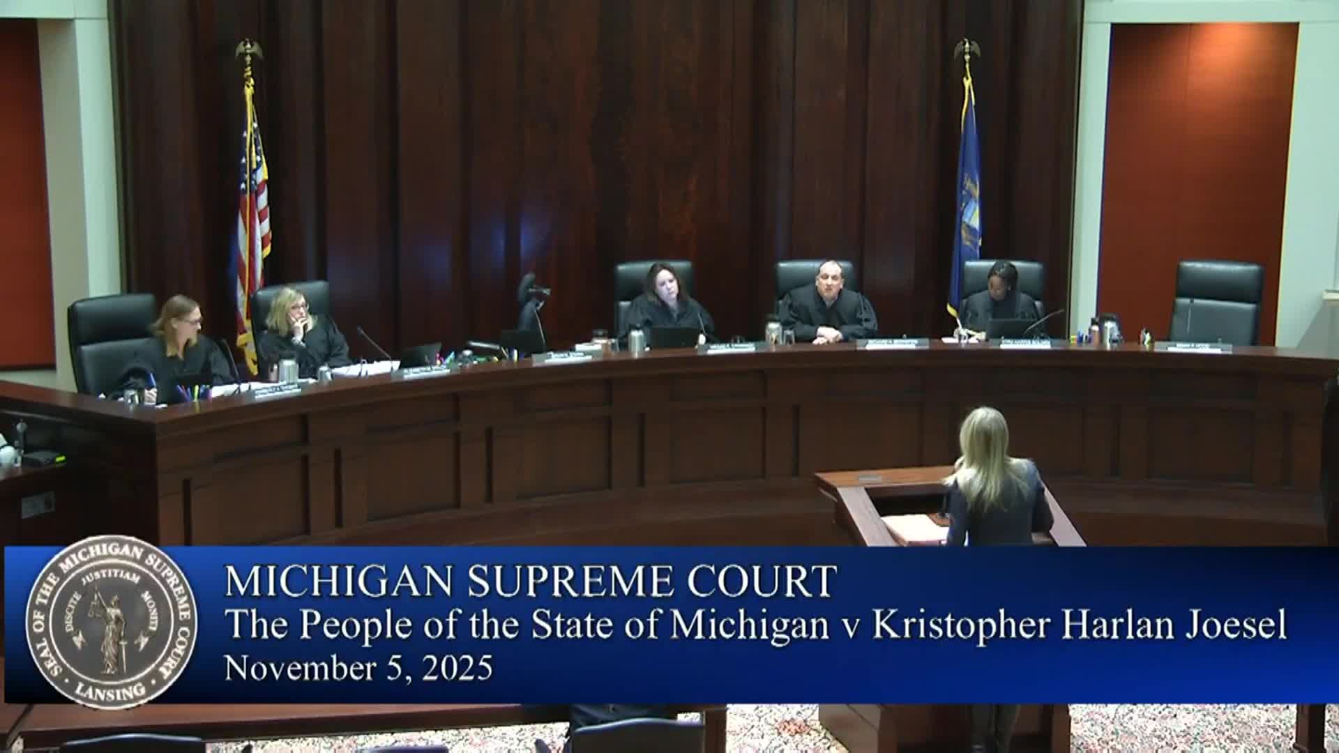 Michigan Supreme Court hears arguments over manslaughter instruction in Joesel homicide appeal