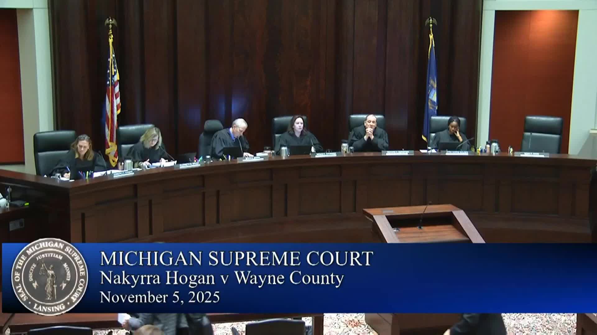 Michigan Supreme Court hears dispute over whether PLRA dismissals must be with prejudice in Hogan v. Wayne County