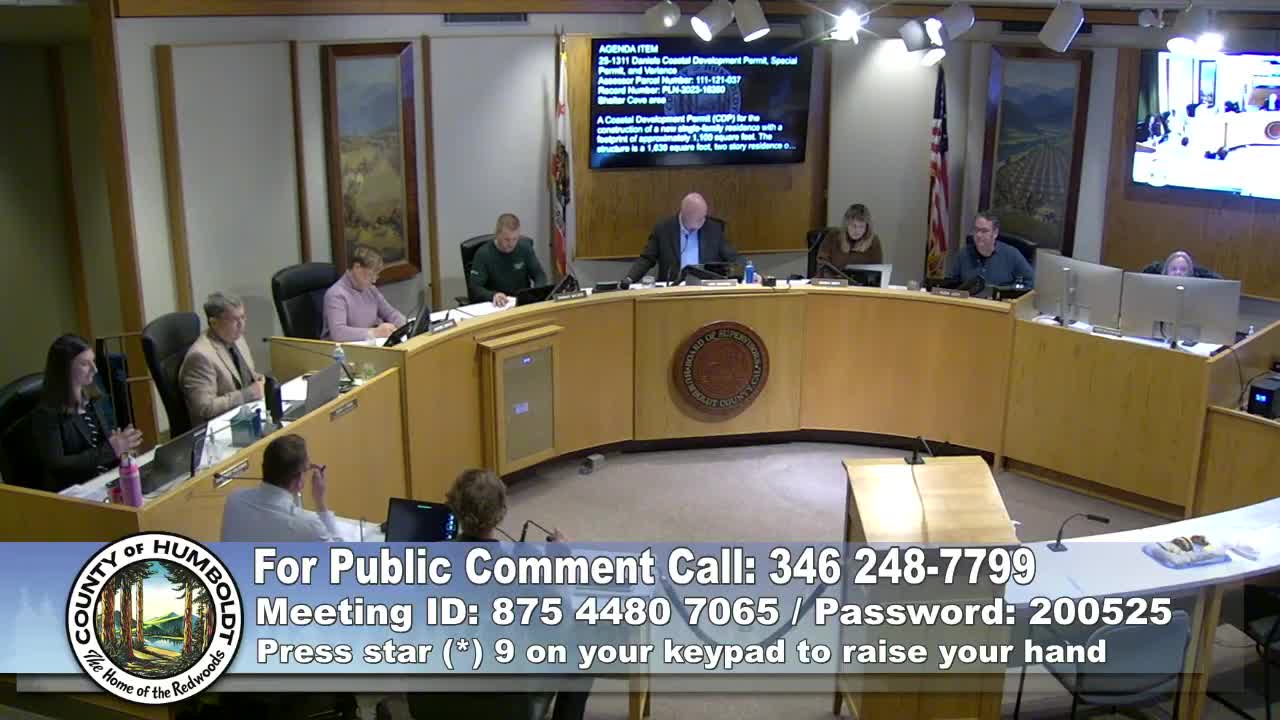 Planning commission approves Shelter Cove variance and coastal permits for Daniels residence