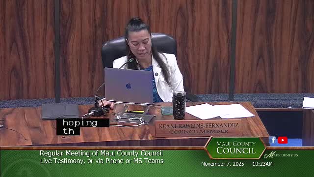 Resident urges Maui County to create 'Coastal Kuleana' fee and value‑capture tools to fund managed retreat and shoreline resilience