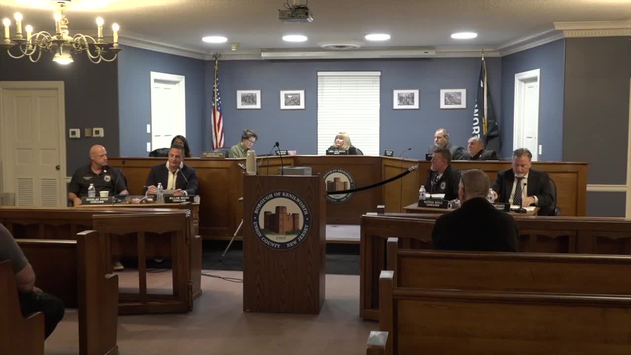 Kenilworth council approves consent agenda of resolutions including transfers and best-practices report