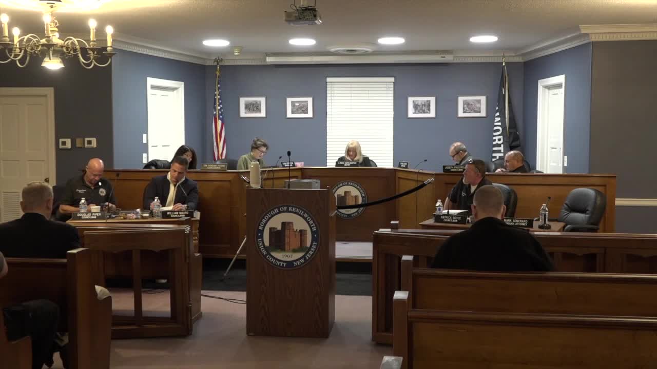 Kenilworth engineer reports sidewalk and parking-lot work; Market Street mostly paved but utility delays remain