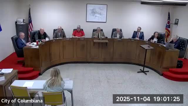 Columbiana honors Russ and Diane Barnes for donation to build park storage for Christmas displays