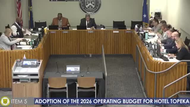 TDC approves proposed 2026 Hotel Topeka operating budget despite projected $1.75 million loss