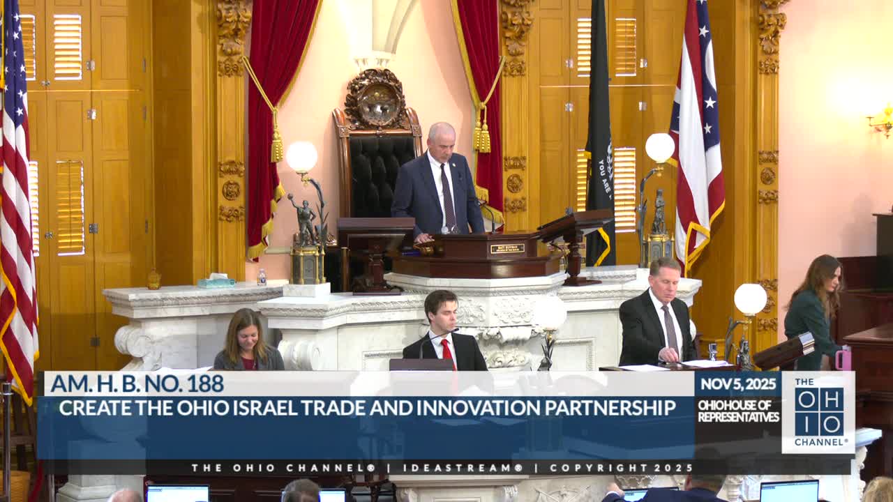 Ohio House creates trade and innovation partnership with Israel