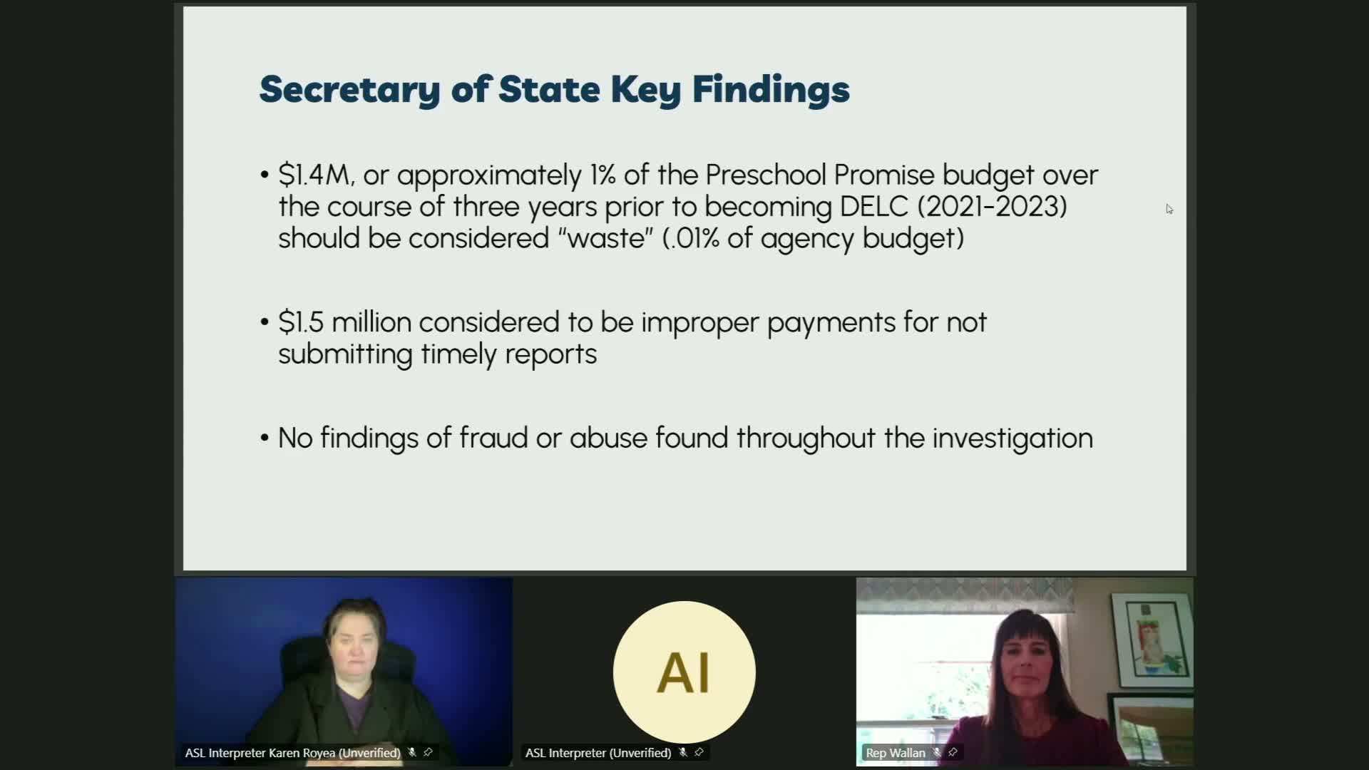 DELC outlines policy, monitoring and data plans after Secretary of State raises issues in Preschool Promise