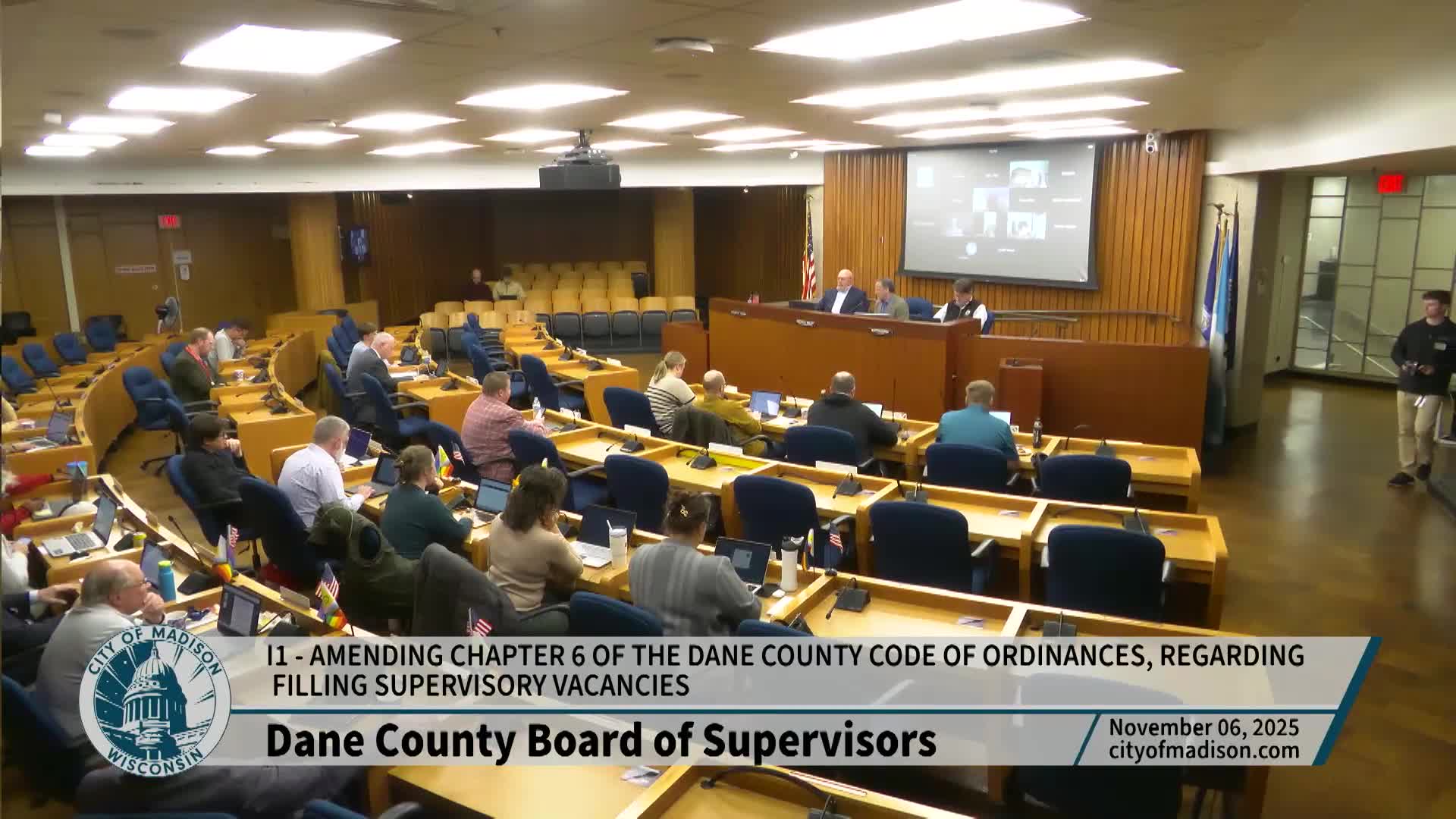Dane County board adopts ordinance to change process for filling supervisory vacancies