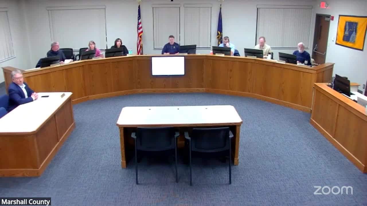 Marshall County Council votes to begin purchase of sewer-district bond anticipation note, approves advertising for ~$3.4M appropriation