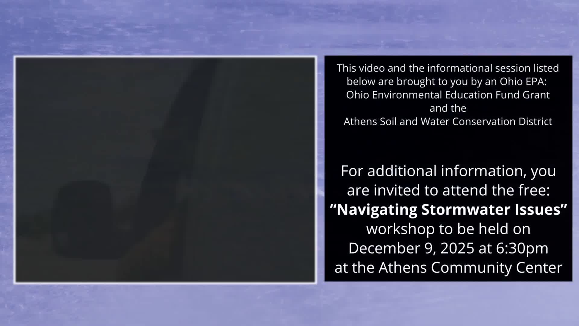 Public service announcement on storm drains — not a council meeting