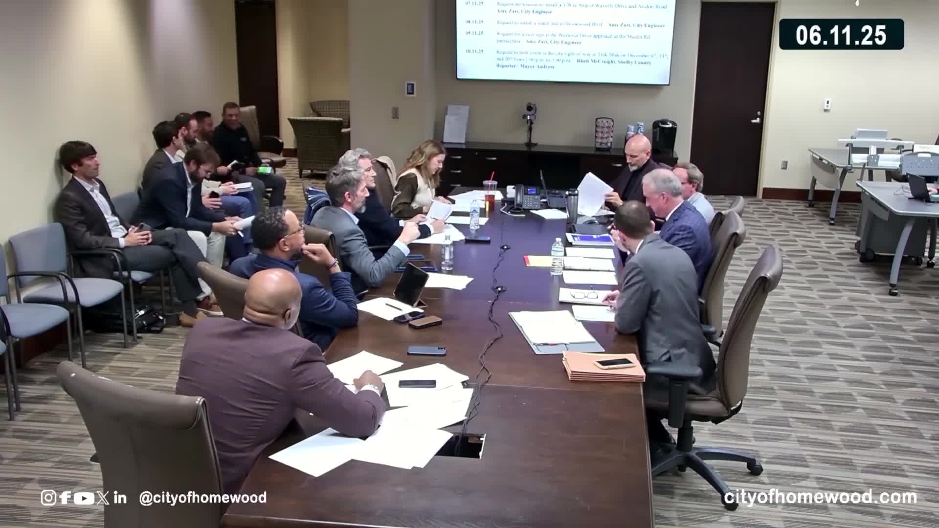 Homewood previews multiple traffic and public-works items for Nov. 24: 3-way stop, waterline and stop signs