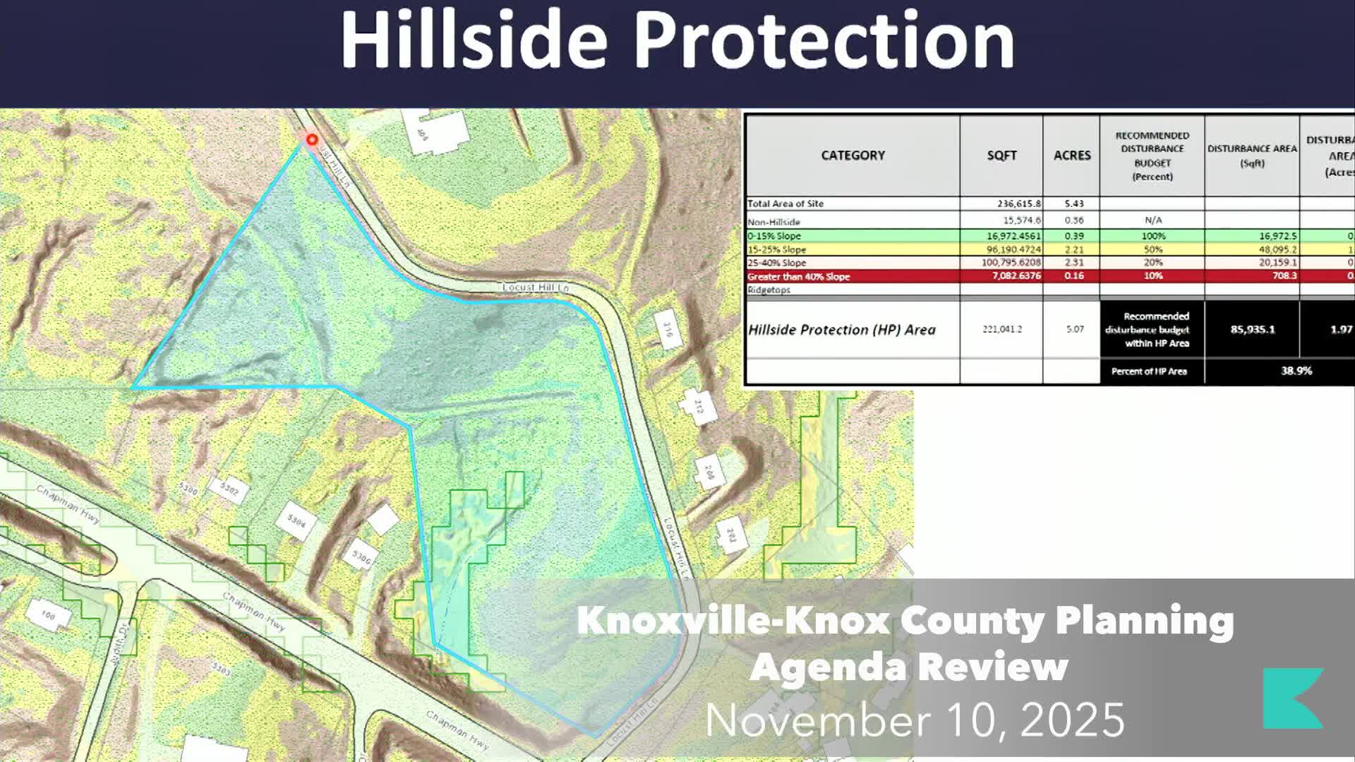 Planning staff recommend conditions for Locust Hill Lane seven-lot subdivision amid hillside and sight-distance concerns