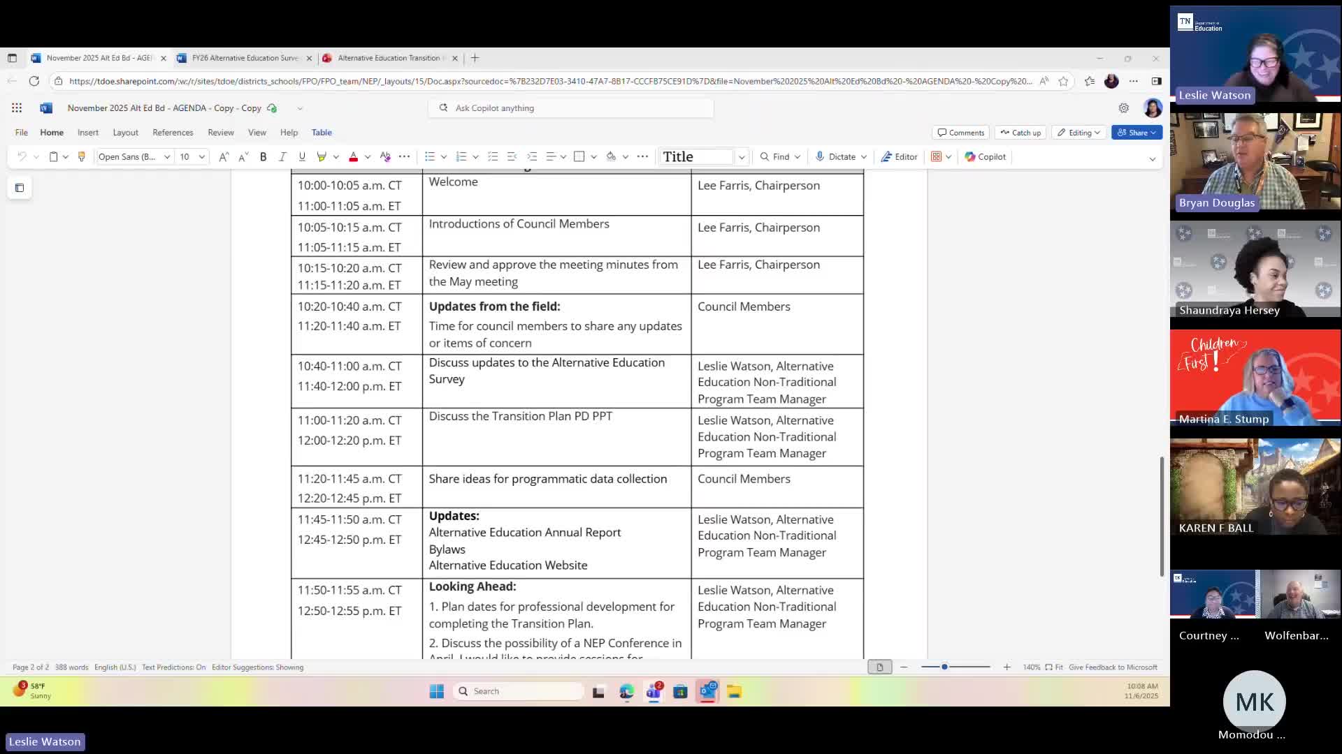 Alternative education directors report recent bomb‑threat response, bus scare and staffing turnover