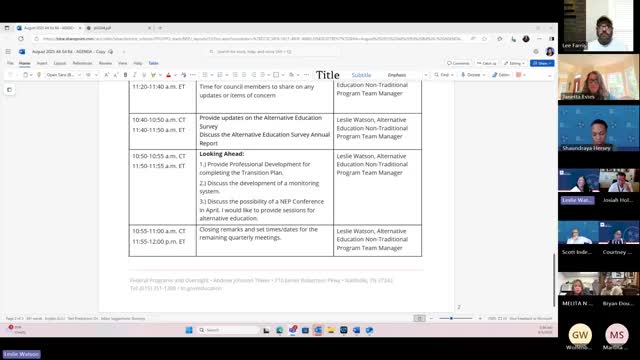 State Alt Ed survey: fewer students overall but longer stays for K�	65; transition planning is top technical-assistance need