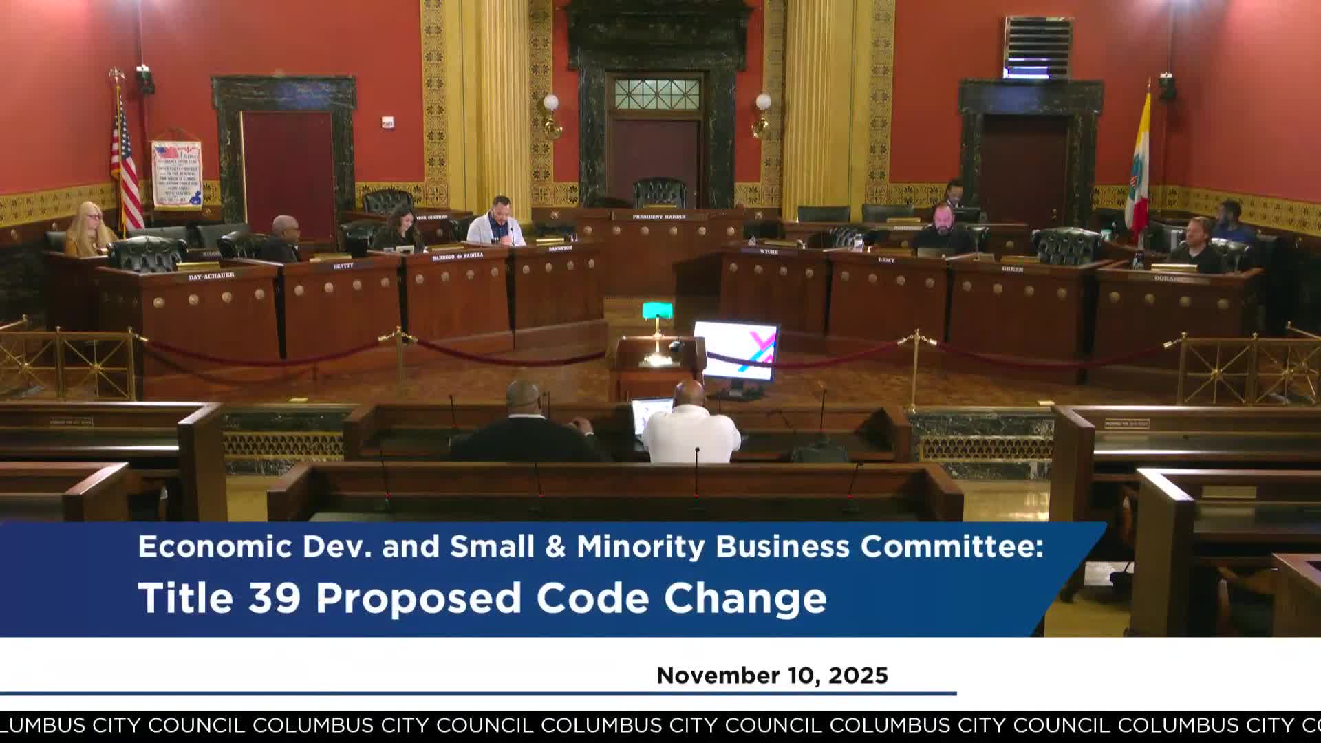 Columbus council holds second hearing on Title 39 changes to diversity office, officials cite legal risk and data study