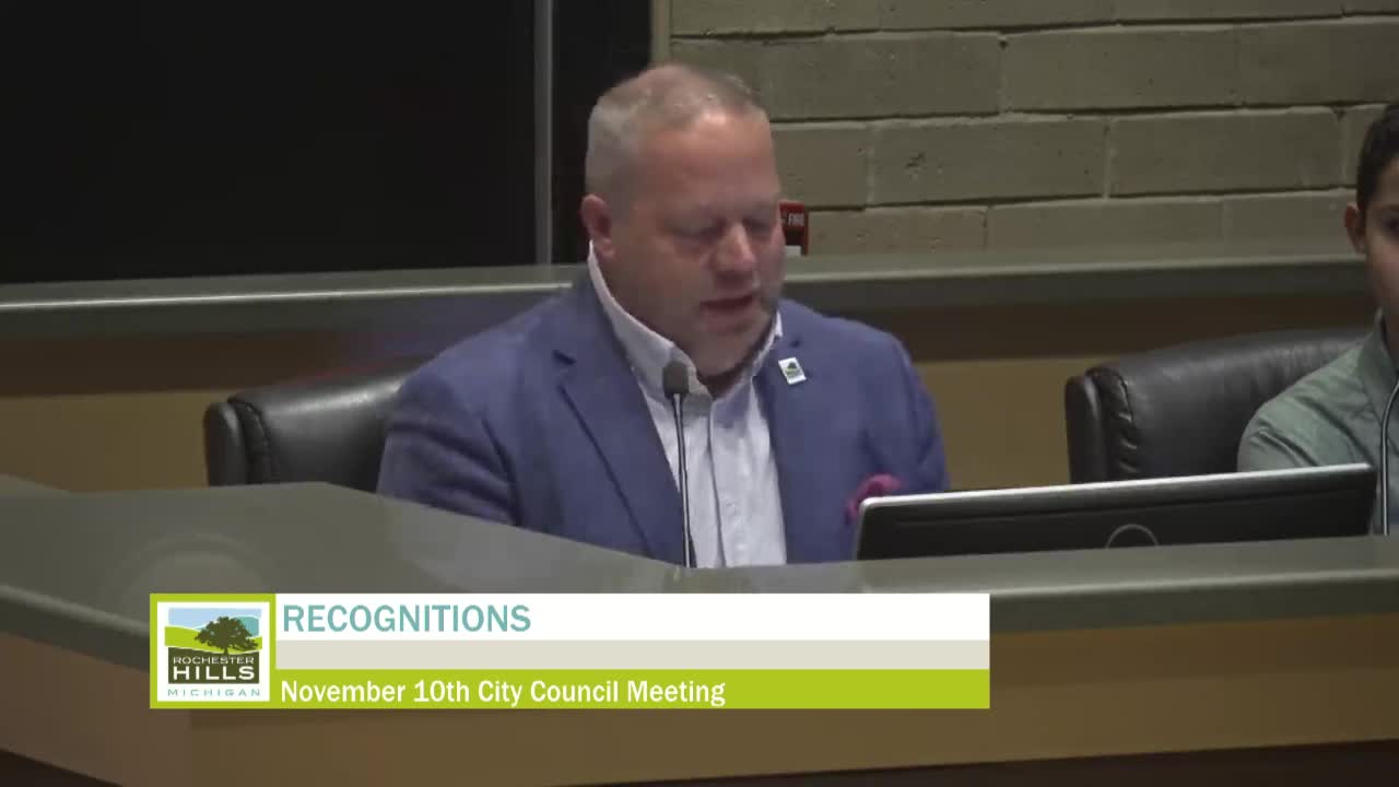 Rochester Hills council honors departing Diehl, Moreland and Walker at final session